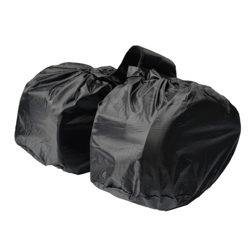 2 Pc Motorcycles ATV Saddle Riding Bag Helmet Storage Trunk Box Waterproof Cover