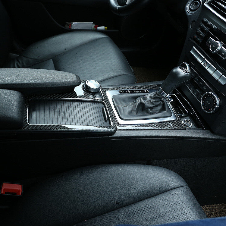 Carbon fiber internal gear panel frame cover fits for Mercedes C-Class W204 07-14