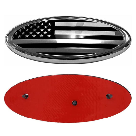 9inch  for ford  F150 Edge Accessories FRONT GRILL Tailgate US Flag Oval Emblem Badge