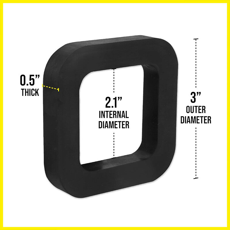 3 Pack 2 Inch Trailer Hitch Receiver Silencer Pad Fit for Adjustable Ball Mounts Q