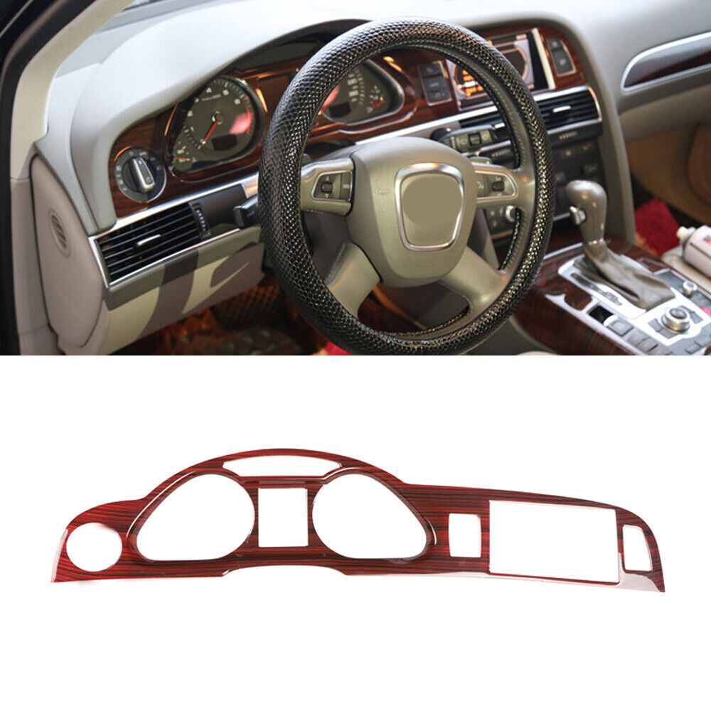 for Audi A6 2008-2011 Peach Wood Grain Interior Decoration Frame Cover Trim 11P