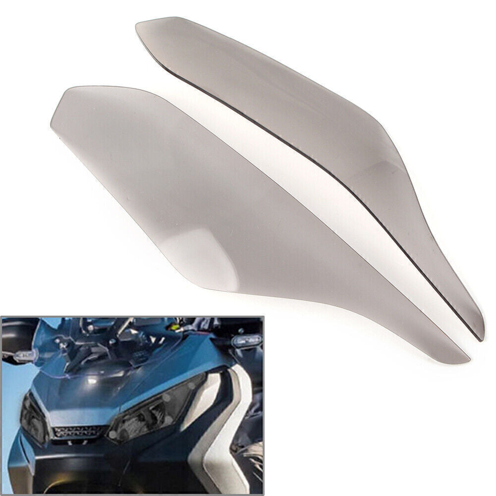 Fit for Honda X-ADV 750 2017-19 Grey Front Headlight Guard Shield Screen Lens Cover Q