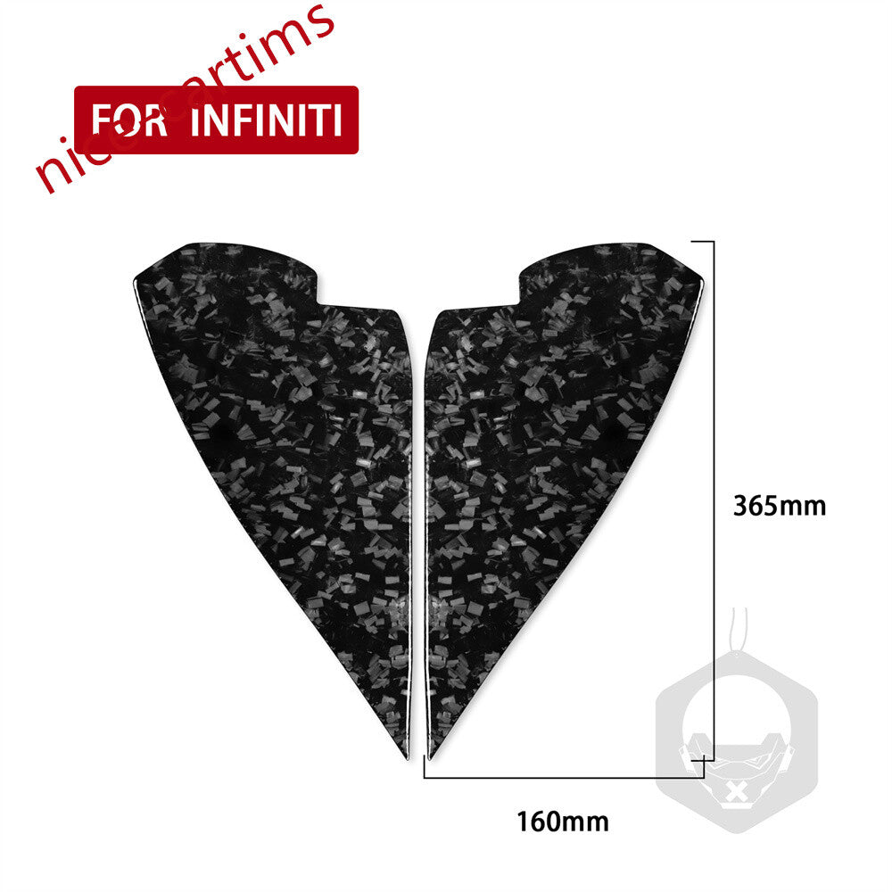 for Infiniti G37 Sedan 2010-13 Door Buffer Cushion Mat Cover Forged Carbon Fiber