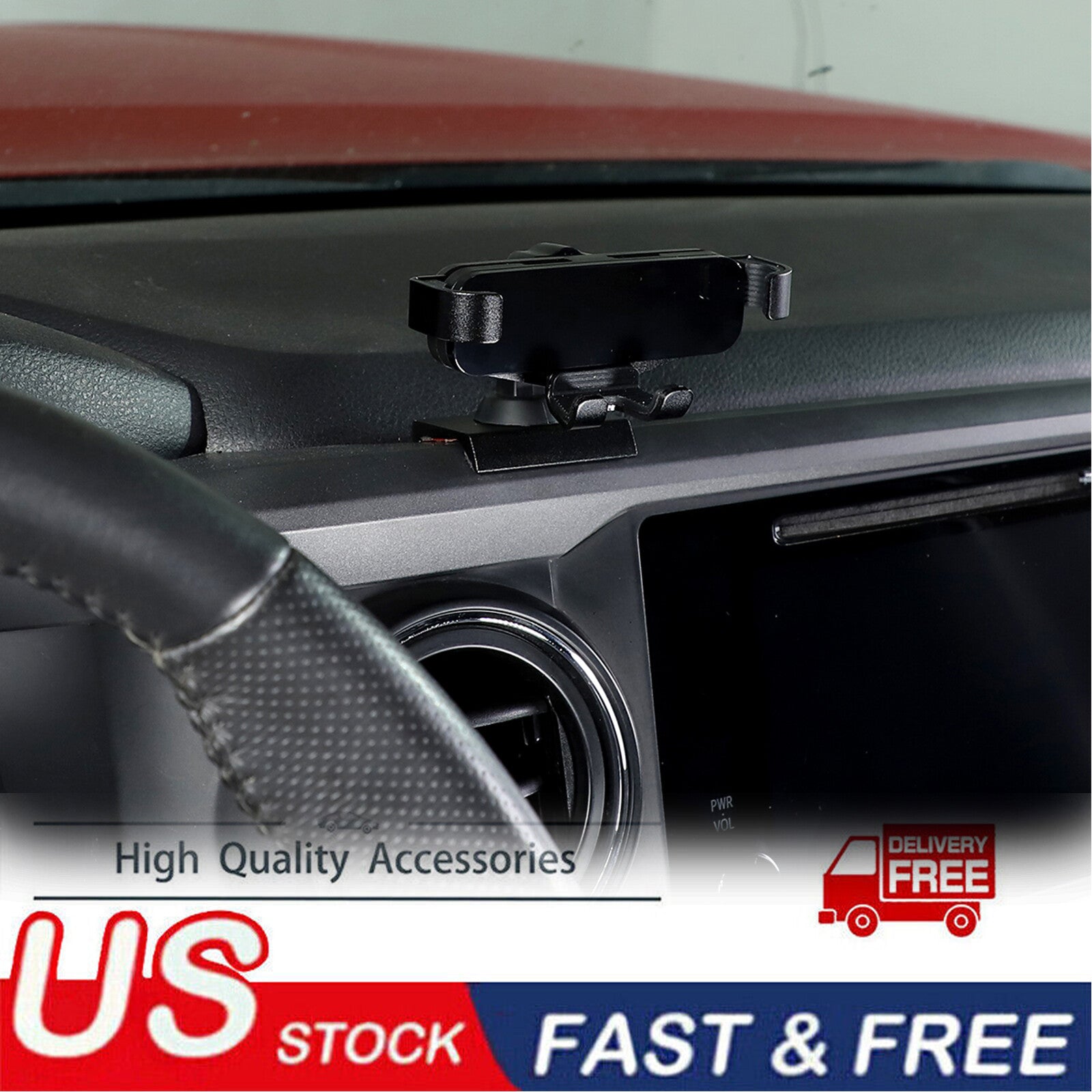 Suitable for Tacoma 2016-2023. Dashboard air vent socket holder/phone holder. n