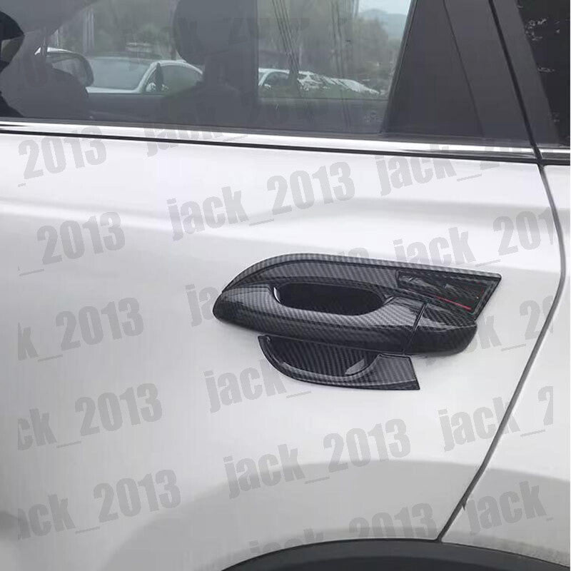 for Kia Forte Cerato K3 2019-2022 Carbon Fiber Side Door Handle Cover Trim 8pcs