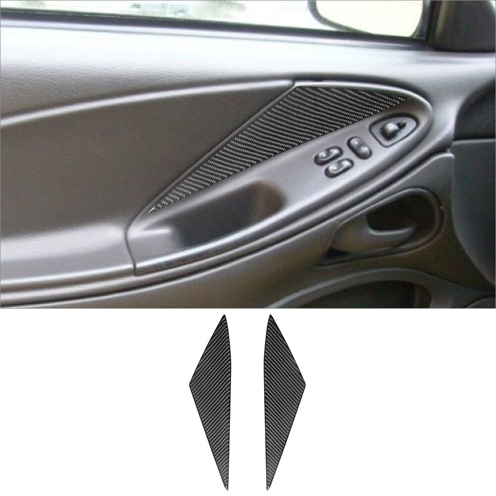 Carbon fiber horn rearview mirror cover decoration suitable for 2014-2018 for Mazda 3 Axela- v
