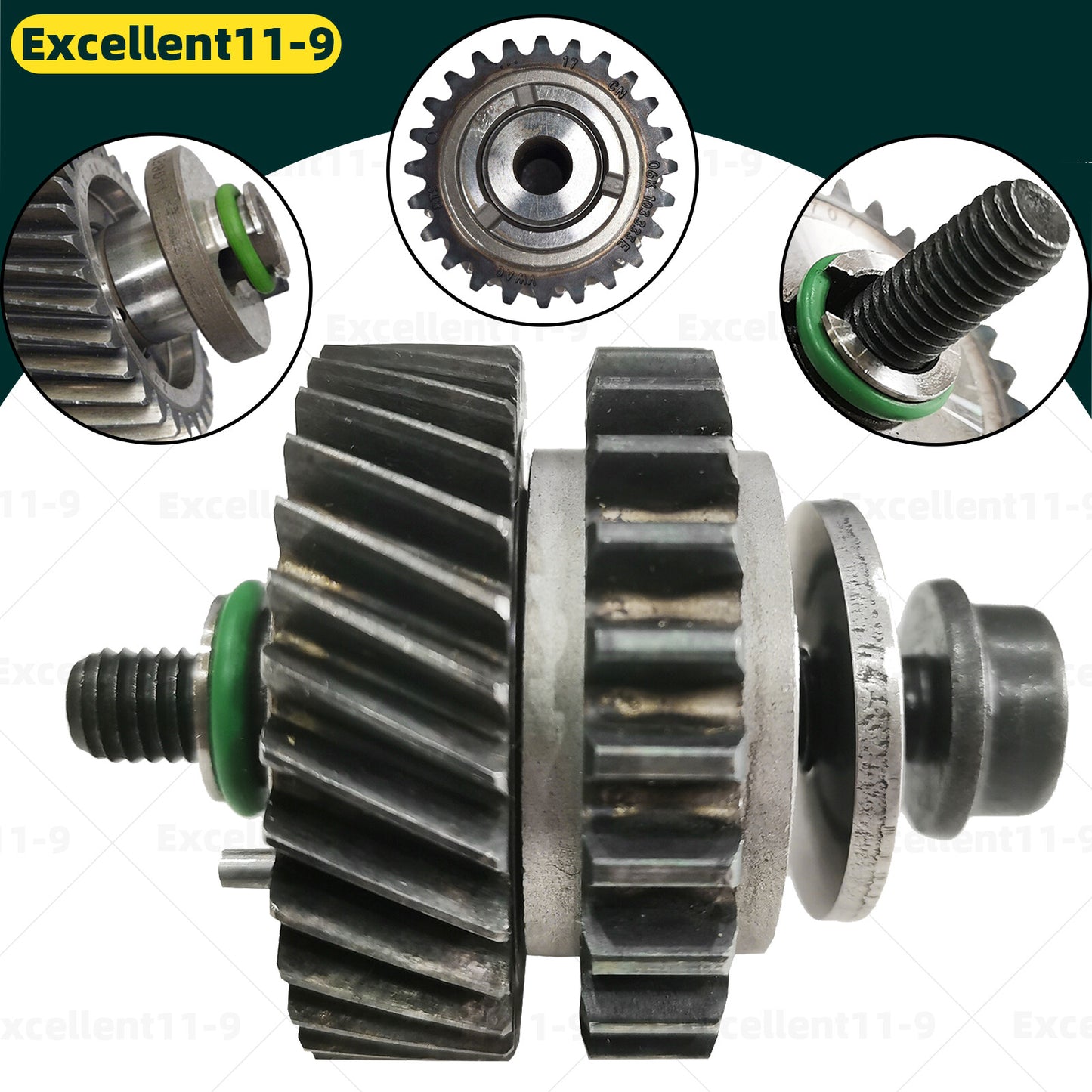 Timing chain gear with shaft and washer #06H103319Q suitable for Golf , for Passat , for Audi A3, A5, TT- n