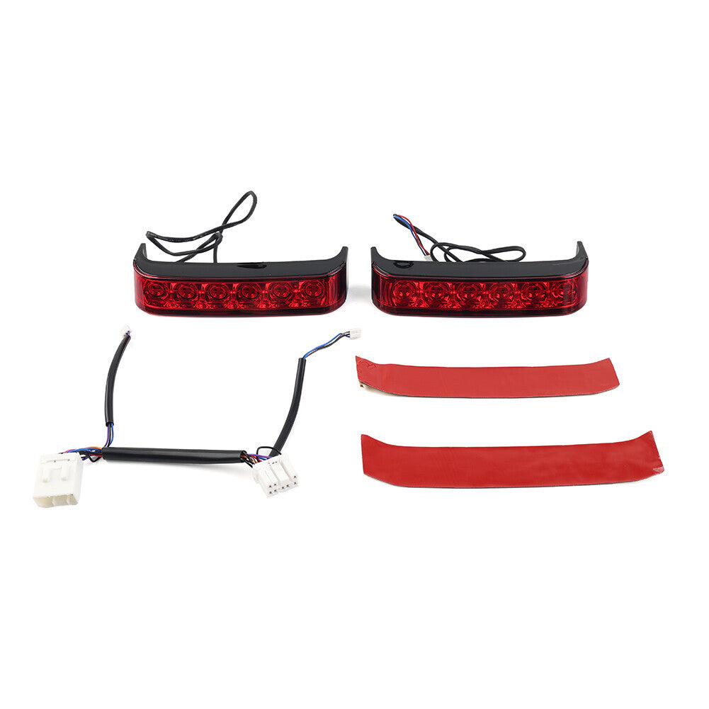Saddlebag Run/Brake/Turn Tail Light Black Housing LED Red Len Fit for Harley 09-13
