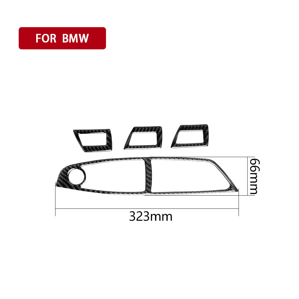 Carbon fiber window switch elevator trim for BMW F10 5 Series 2011-2018