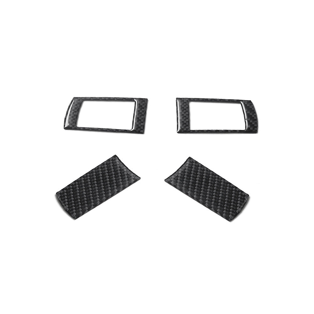 2X Red Carbon Fiber Door Storage Box Panel Trim Cover For 718 2016-2022 v