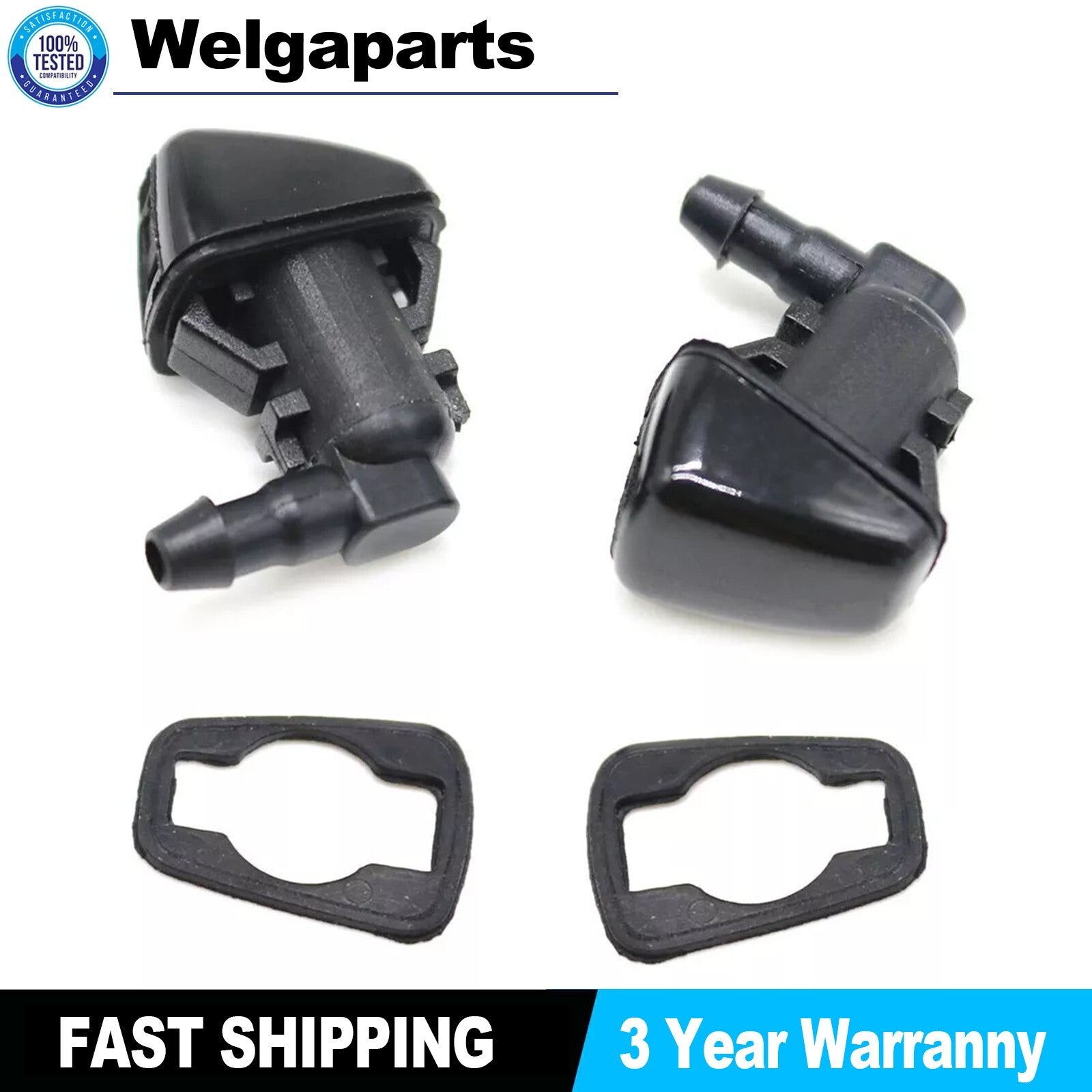 2Pcs for Ford Edge Windshield Wiper Water Spray Washer Nozzle Jet 2007-2010 NEW
