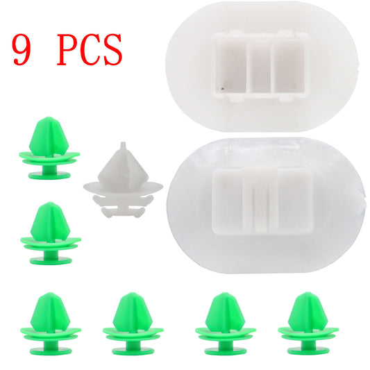 9 PCS for Citroen Ds3 Side Skirt Fixing Clips Bottom Moulding Exterior Plastic