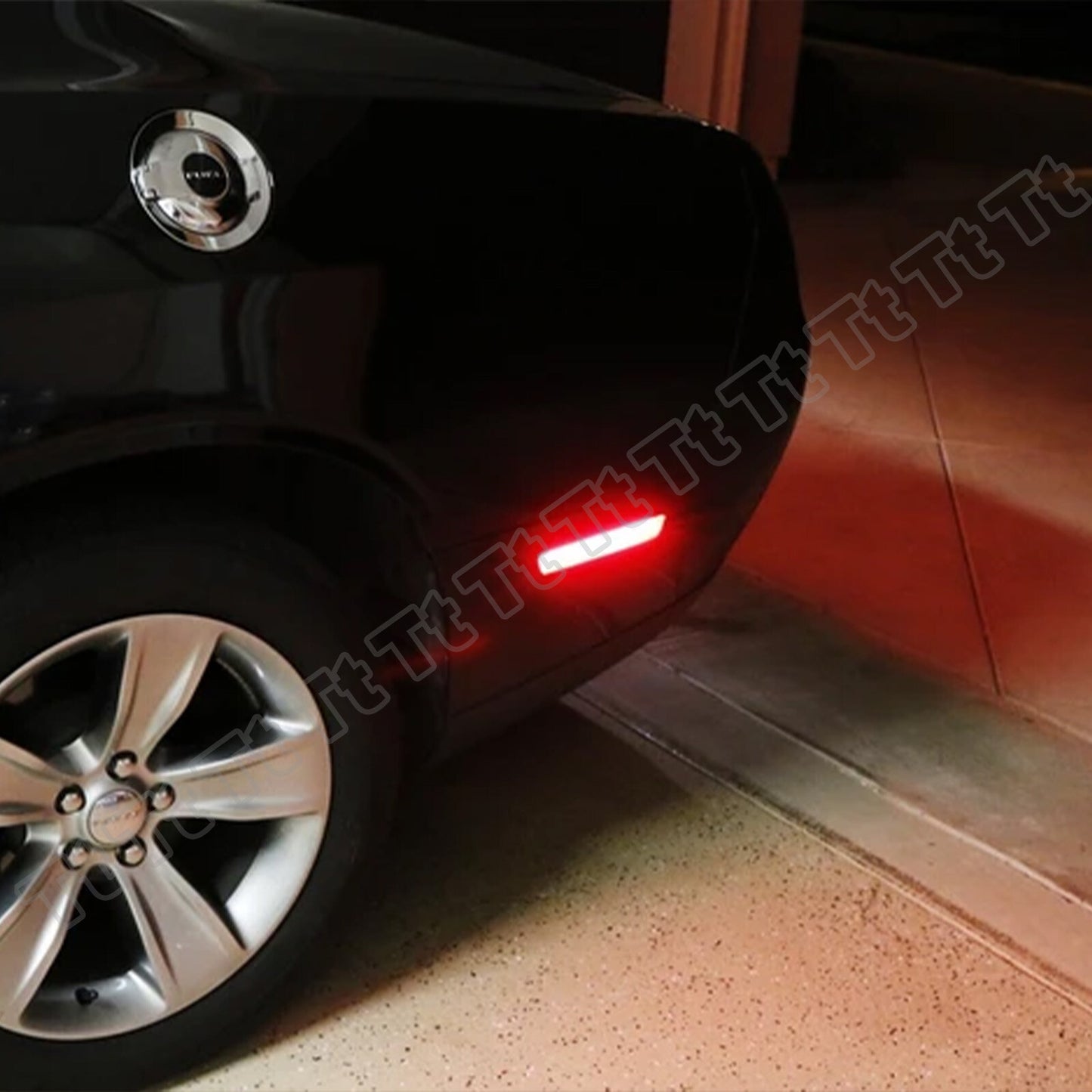 Smoked LED Rear Fender Red Side Marker Lights for 2015 - 2022 for Dodge for Challenger - v