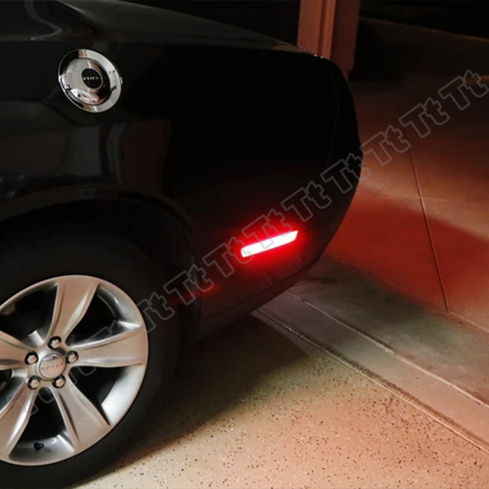 Smoked LED Rear Fender Red Side Marker Lights for 2015 - 2022 for Dodge for Challenger - v