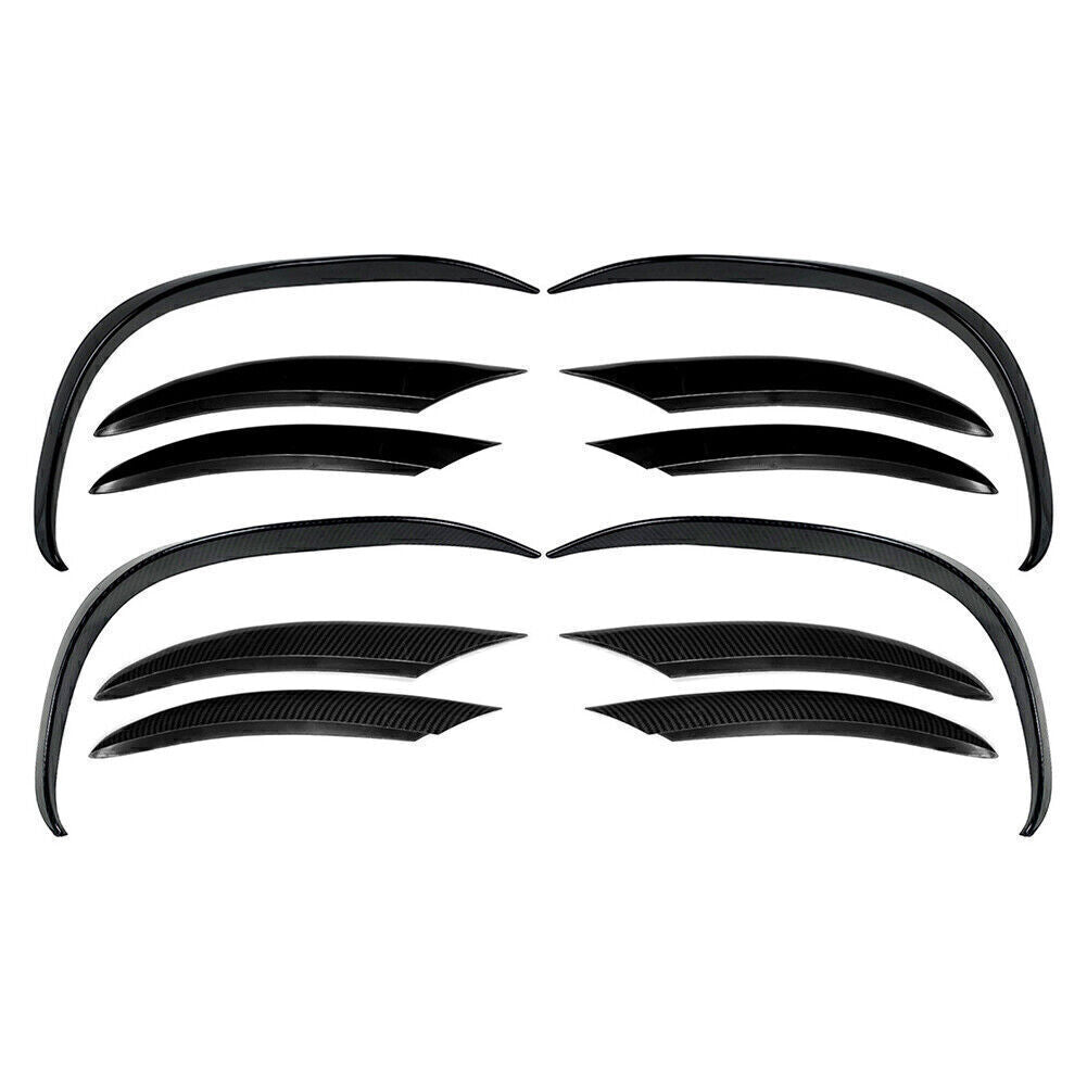 Front Bumper Lip Spoiler+Fog Light Trim Fit for Mercedes-Benz C-Class C200 2019+ 20