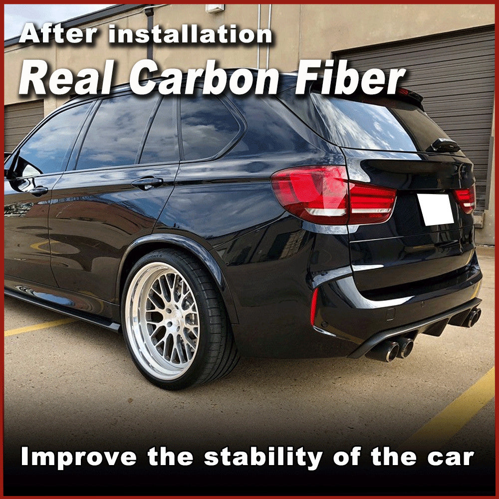 Fit for BMW X5M F85 X6M F86 15-19 REAL Carbon Rear Bumper Diffuser Lip Spoiler