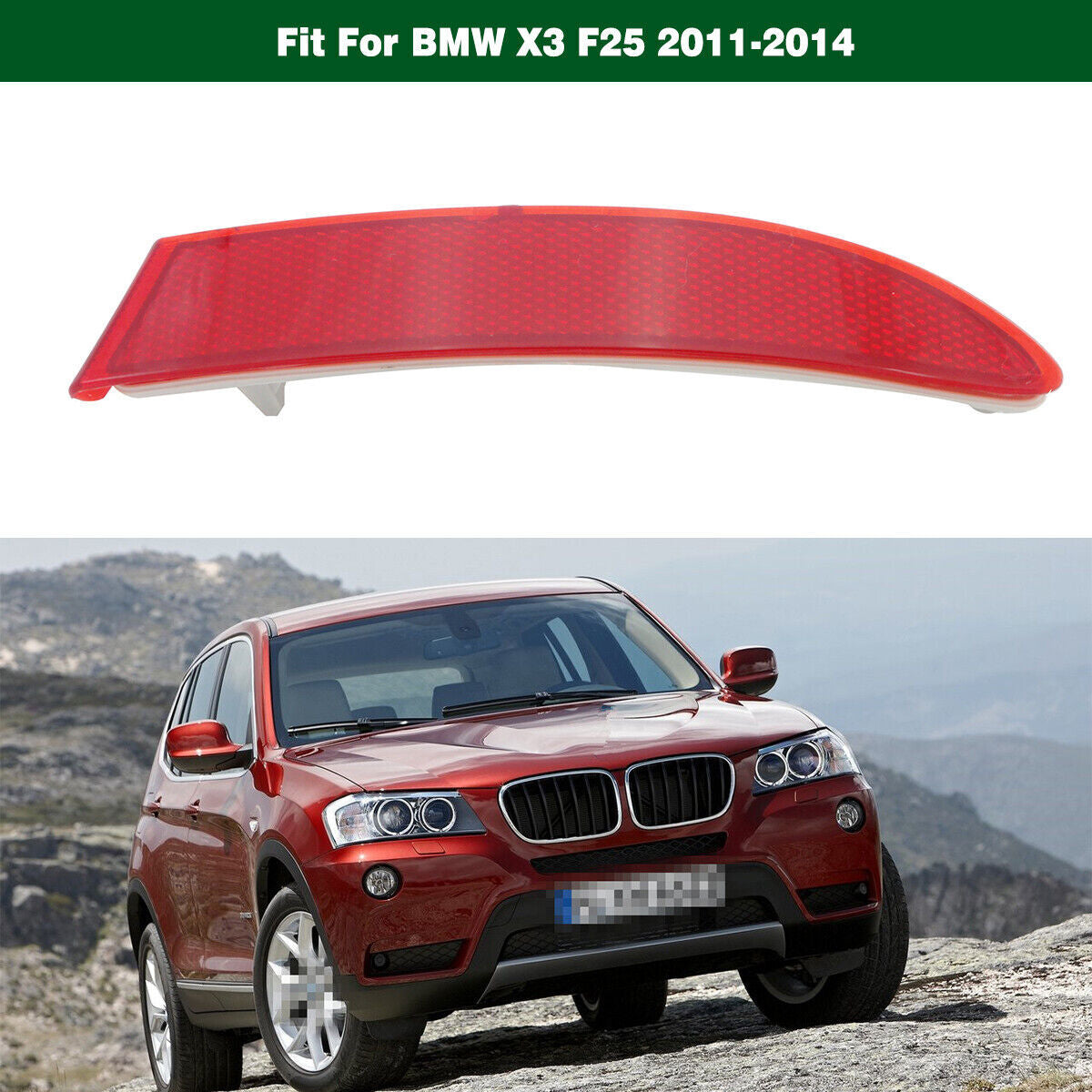 Rear Bumper Right Side Reflector Fog Light 63147217316 for BMW F25 X3 2011-2014 Q