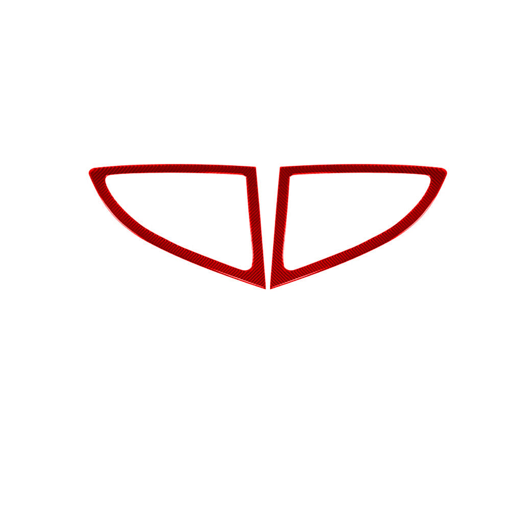 2X Red Carbon Fiber Rear Window Frame Cover Trim for Porsche 718 2016-2022