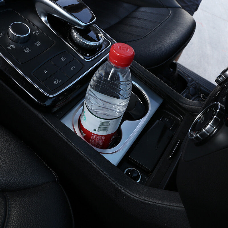 Silver ABS center console cupholder cover for GL, GLE, GLS, ML (2013-19) n