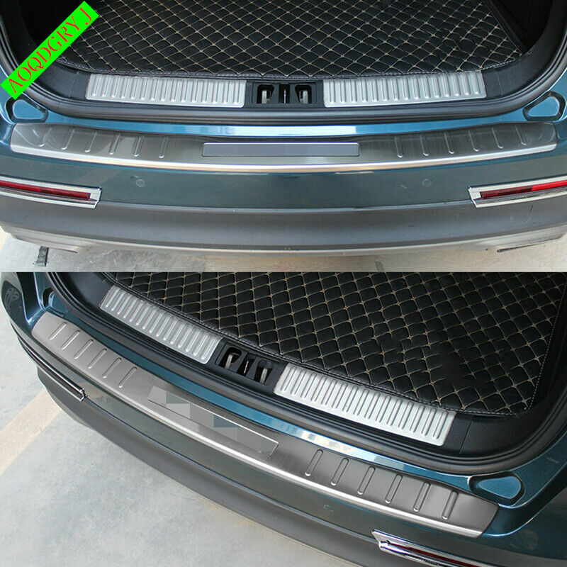 for Lincoln MKX 2015-2018 Silver Steel Rear Bumper Door Sill Pedal Protection 1X