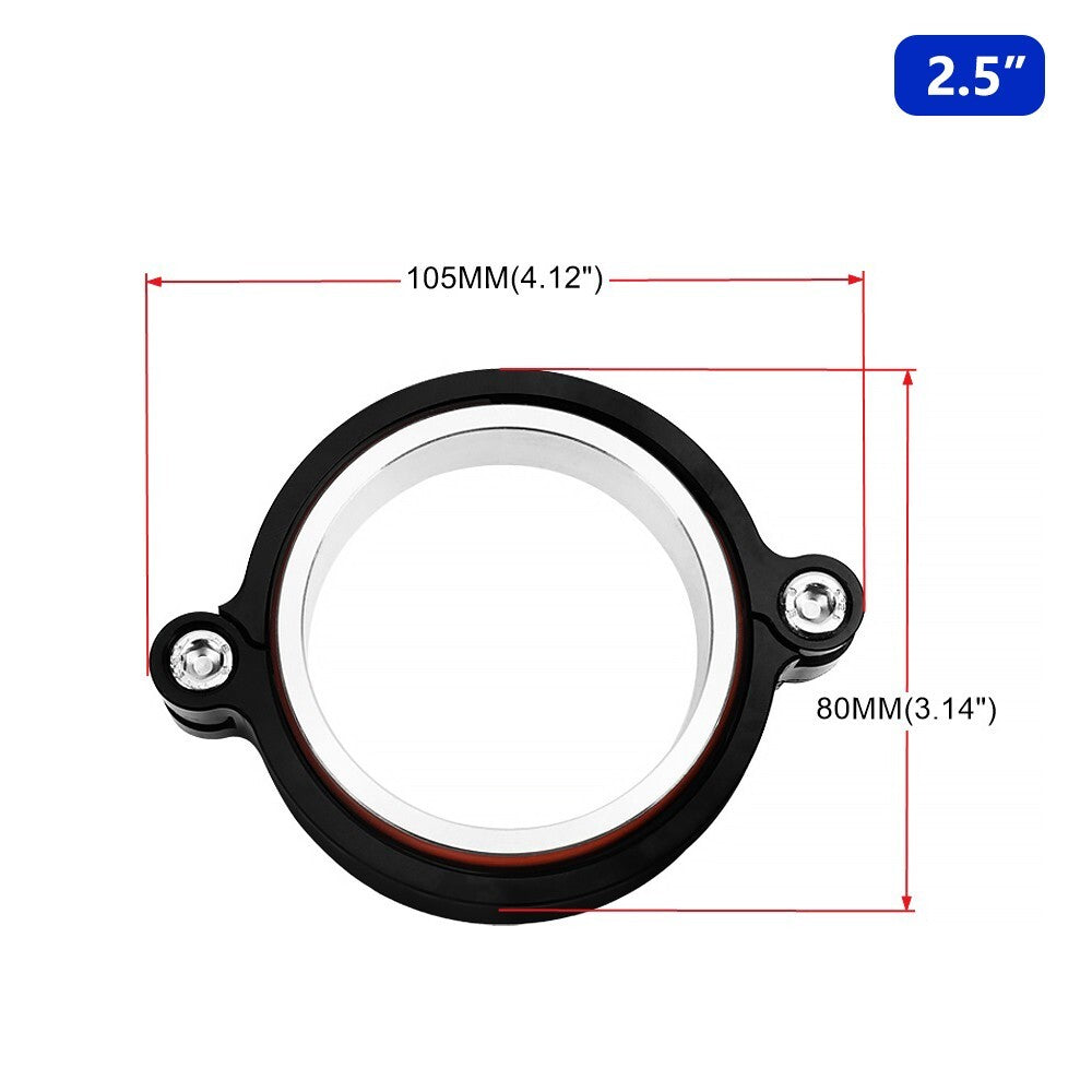 New 2.5/62mm Aluminum HD V-Band Clamp Flange Air Intake Intercooler Turbo Pipes