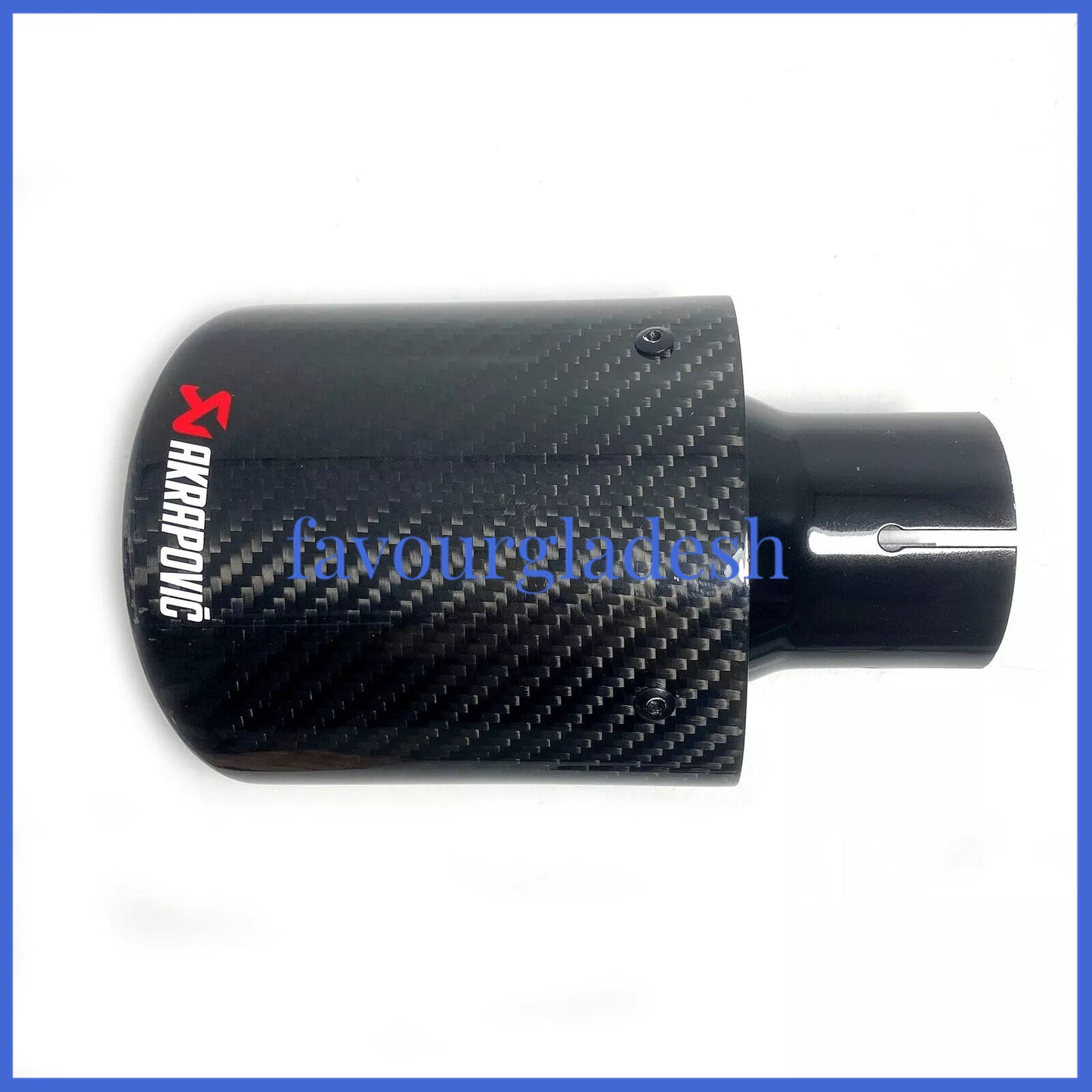 Oval Slanted Akrapovic Carbon Fiber Exhaust tip exhaust muffler pipe 63-115mm