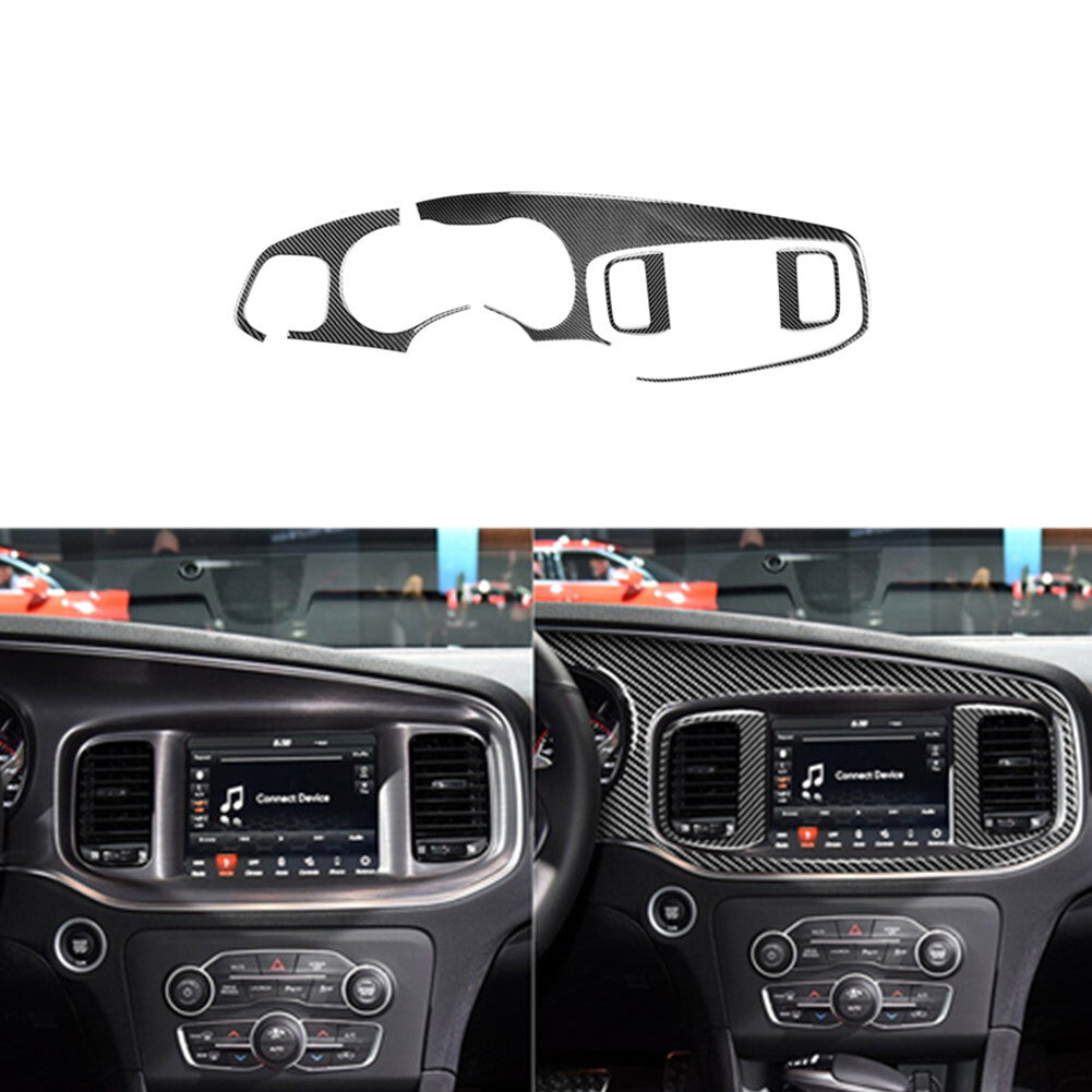 3Pcs Central Control Trim Cover For CLA 2014-2018/GLA 2015-2018 v