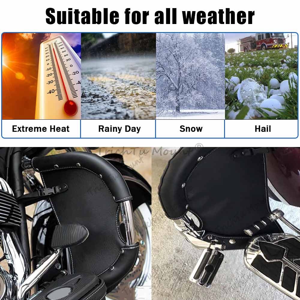 Lower Chap Leg Warmer Wind Deflector Bag For Indian Chief Chieftain Roadmaster Q