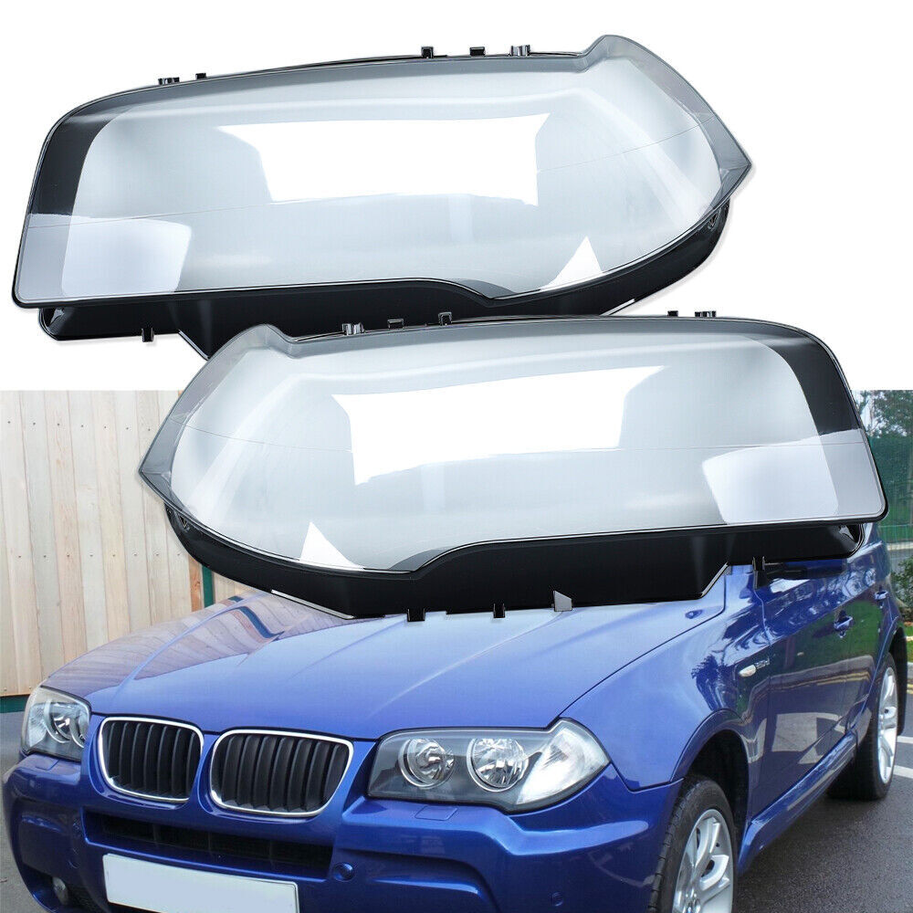2¡Á F¨¹r for BMW X3 E83 2004-2010 Scheinwerferglas Linse Abdeckung Links+Rechts NEU