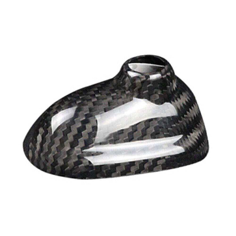 for Mini Cooper R55 R56 Black Carbon Fiber Car Shark Fin Antenna Cover Sticker Q