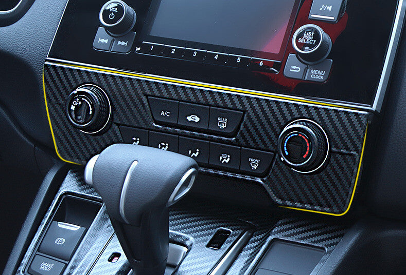 Car Console Volume Switch Panel Trim for Honda CRV 2017-2022 Steel Carbon Fiber