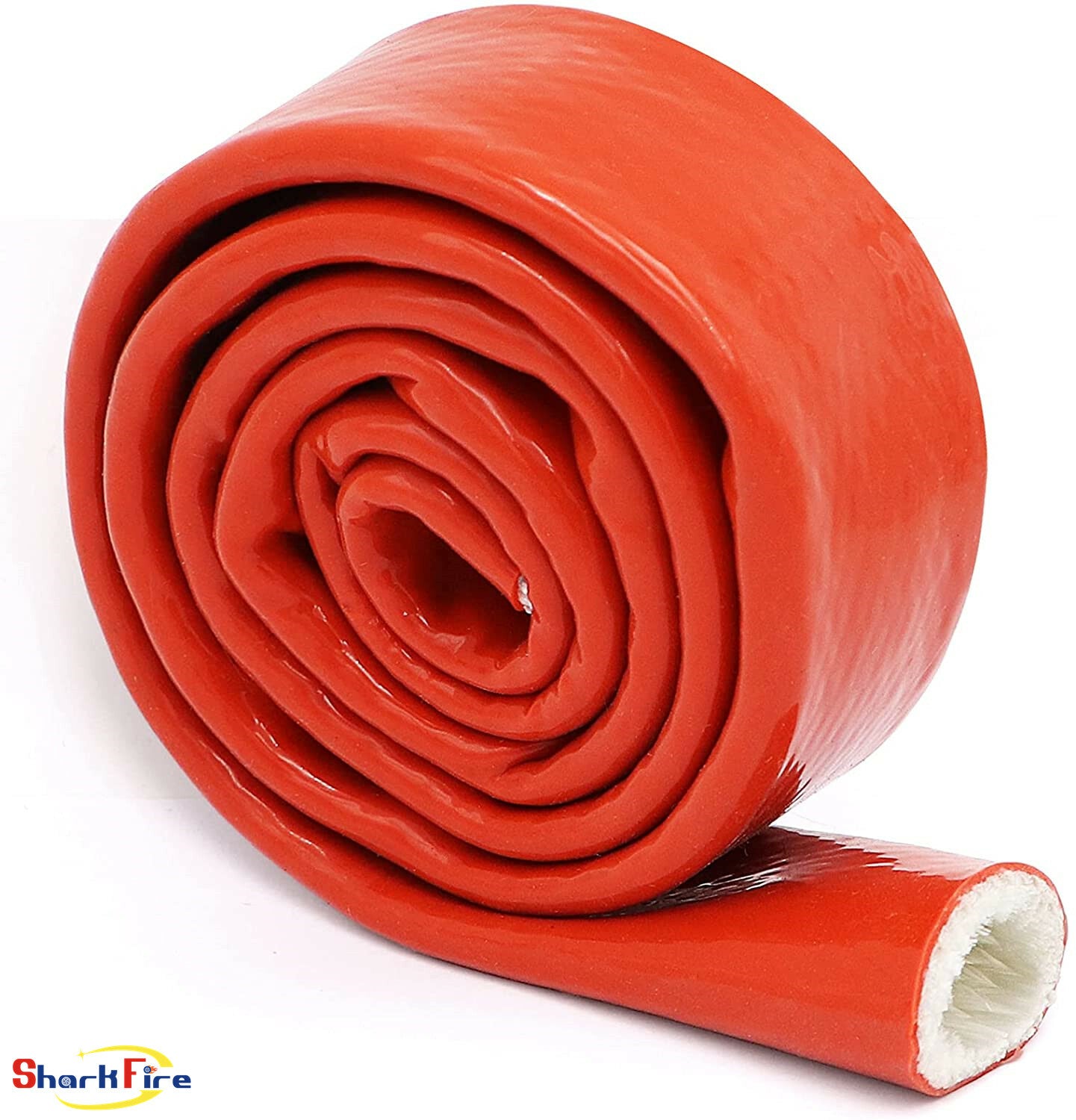 3/4-inch red insulated fireproof cable conduit, fiberglass silicone 3.3 ft