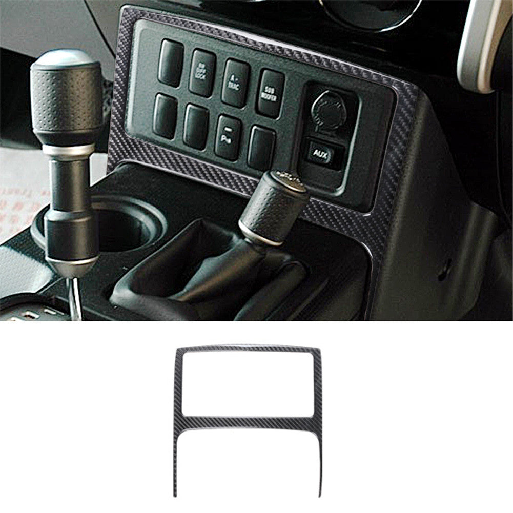 Carbon Fiber Interior Central Console CD Cover Trim for Mazda MX-5 Miata 2009-15 v