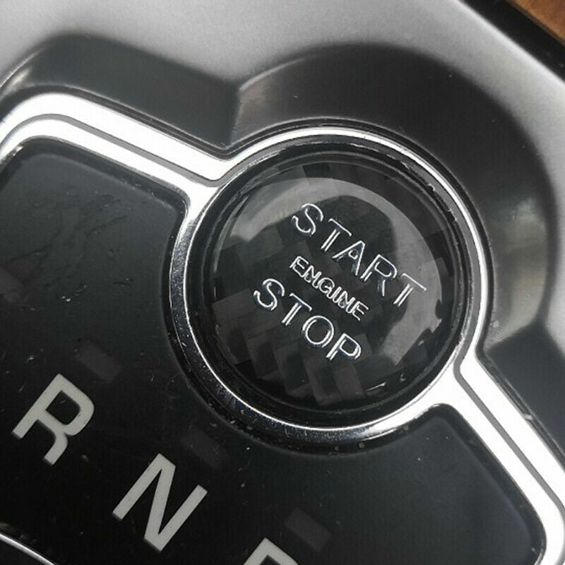 carbon fiber start button ignition switch cover trim for Jaguar XJ 2010-19