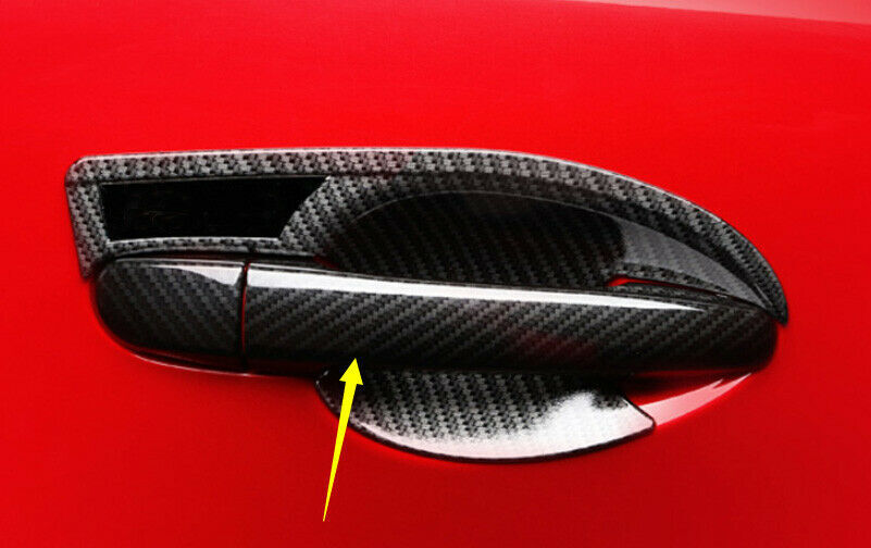 for Mazda 6 Atenza 2017-2019 Carbon Fiber Outside Bowl Door Handle Cover Decors