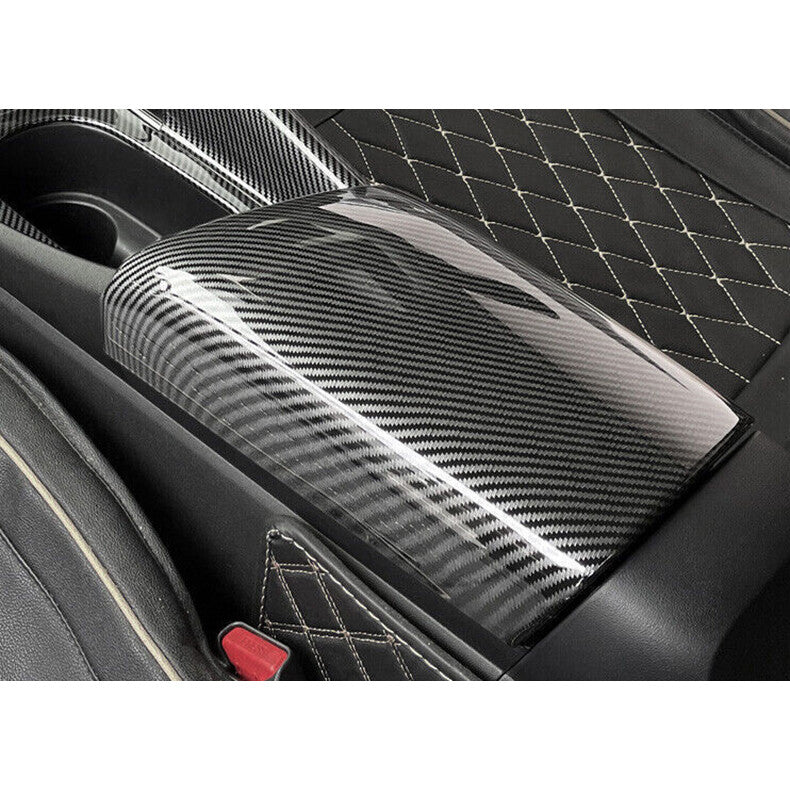 for Hyundai for Elantra 2021-2023 Carbon Fiber Center Console Armrest Box Panel Trim