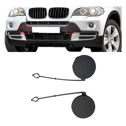 Front Bumper Tow Hook Cover Caps For 2006-10 for BMW for X5 E70 51117159589; 51117159590 Q