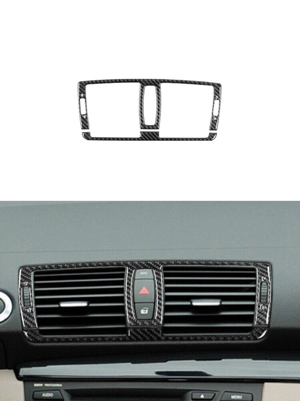 Central Control Vent Trim Cover For 1- Convertible E82/E88 2008-2013. n