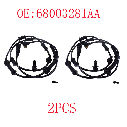 2-Piece Front ABS Wheel Speed Sensor for 2007-2017 for Jeep for Wrangler JK - Equipment Manufacturer 68003281AC