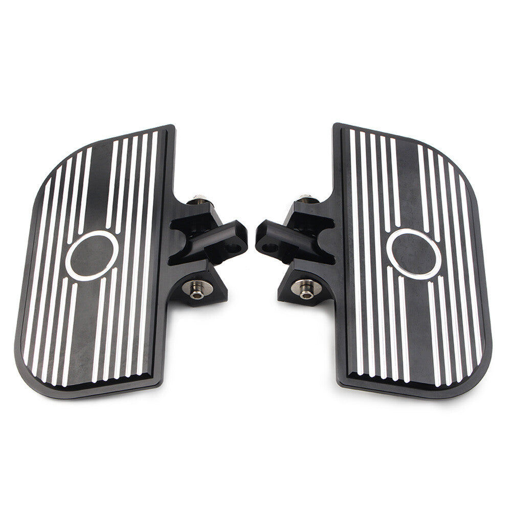 2pcs Mount Passenger Floorboards Pedal Pads for Harley Sportster XL Dyna Black D