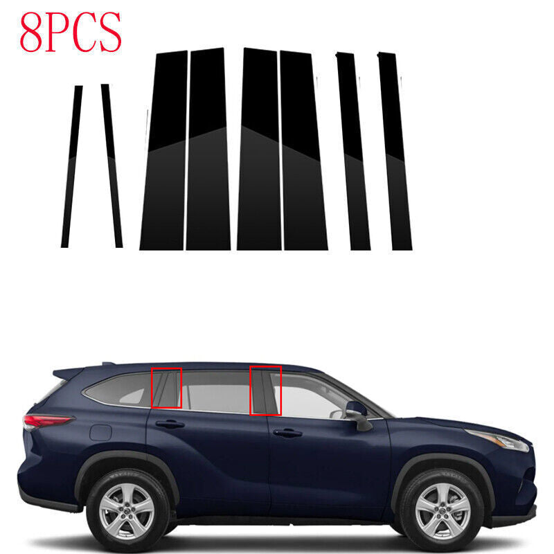 ABS carbon fiber rearview mirror cap trim for Toyota Highlander 2020 - 2023
