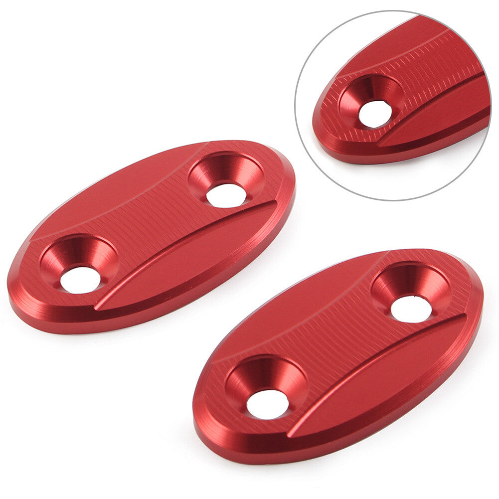 Rearview Mirror Block Off Base Plates Cover Fit for BMW S1000RR 2009-2018 Red 2pcs
