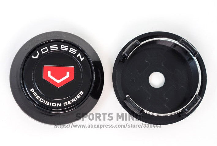 4-Pack 64mm WedsSport Rim Covers Wheel Center Covers Wheel Emblem Silver TE37- v