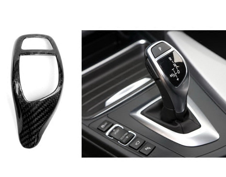 Gear Shift Knob Cover ABS Carbon Fiber Trim for BMW 1 2 3 4 5 6 Series X3 X5 X4