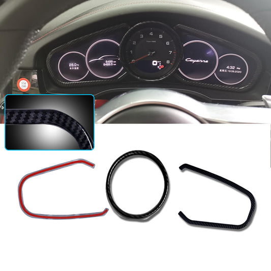Suitable for 18+ for Panamera for Cayenne dashboard panel decorative stickers, 3 pieces- v