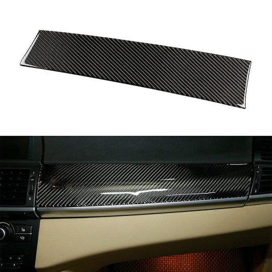 Interior Dashboard Panel Cover Trim Carbon Fiber for BMW X5 E70 X6 E71 2008-2013