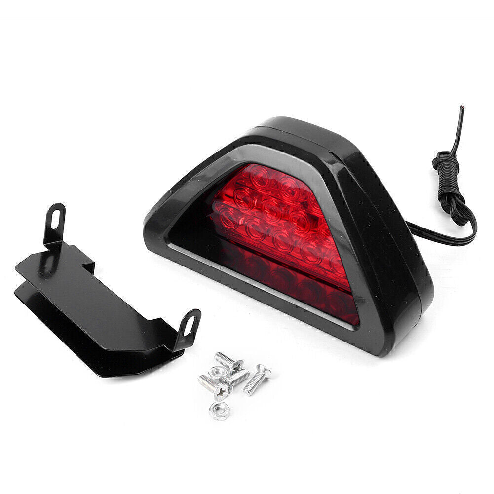 F1 Style Car 12V LED Stop Brake Taillight Strobe Flash Lamp Red Lens