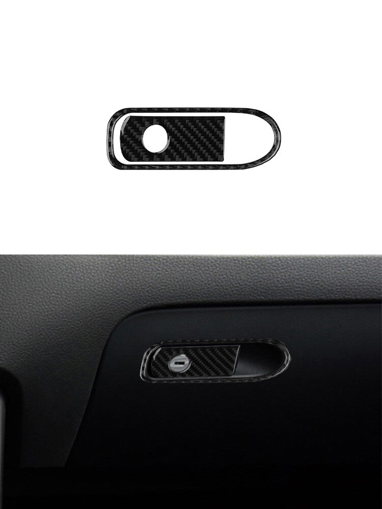 Red For Tundra Carbon Fiber Center Armrest Storage Box Mat Trim 2014-2018 v