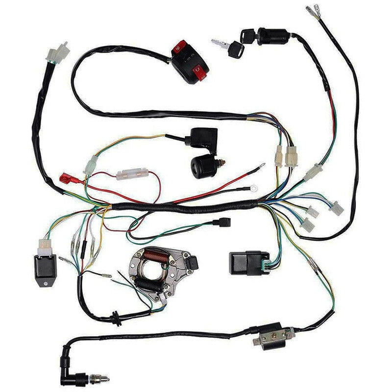 Motorcycle ATV CDI Wire Harness Stator Assembly Wiring For 50cc 70cc 90cc 110cc