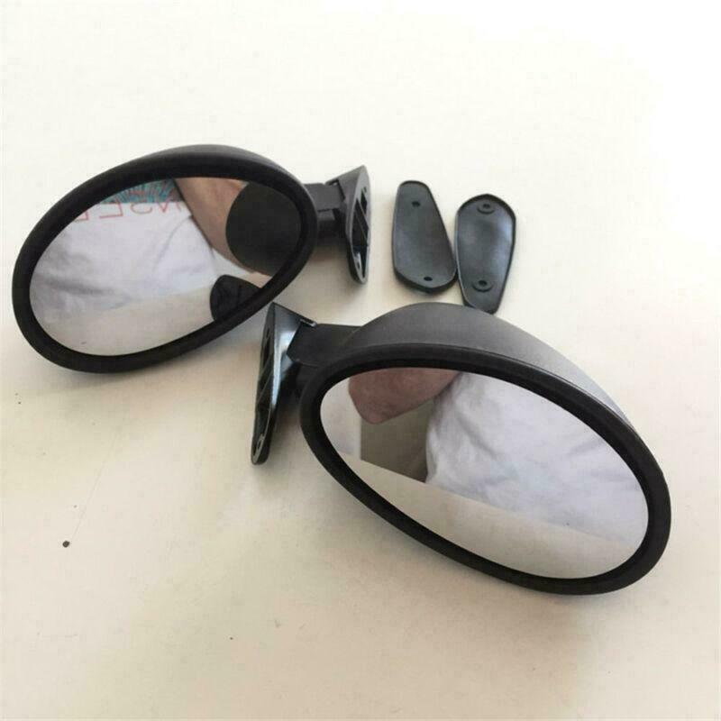 Oldtimer classic car door side mirrors, black, ABS, universal with accessories, 2x n